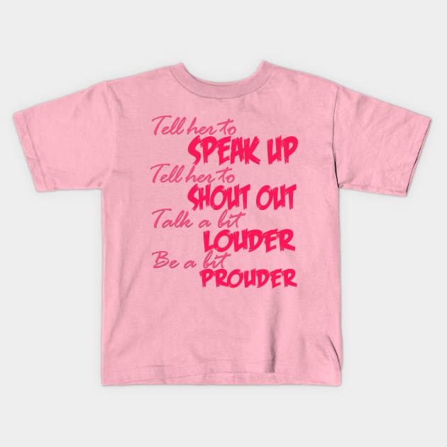Tell her Kids T-Shirt by sarahnash